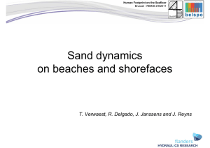 Sand dynamics on beaches and shorefaces Human Footprint on the Seafloor