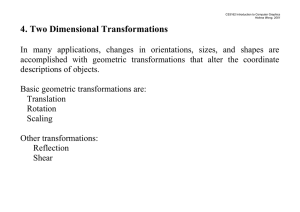 4. Two Dimensional Transformations