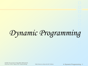 Dynamic Programming 4. Dynamic Programming - 1