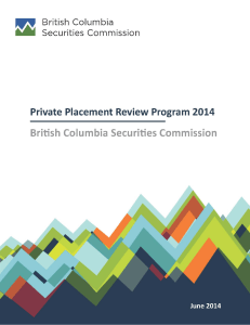   Private Placement Review Program | 1 Private Placement Review Program | 1