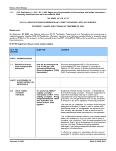 1.1.2 CSA Staff Notice 31-313 – NI 31-103 Registration Requirements and...