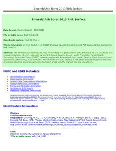 Emerald Ash Borer 2013 Risk Surface