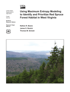 Using Maximum Entropy Modeling to Identify and Prioritize Red Spruce