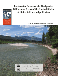 Freshwater Resources in Designated Wilderness Areas of the United States: