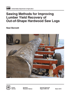 Sawing Methods for Improving Lumber Yield Recovery of Out-of-Shape Hardwood Saw Logs