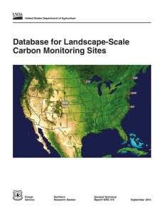 Database for Landscape-Scale Carbon Monitoring Sites % #