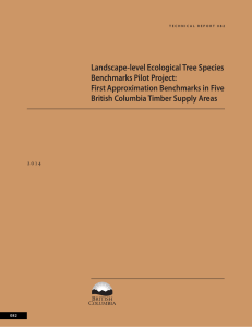 Landscape-level Ecological Tree Species Benchmarks Pilot Project: First Approximation Benchmarks in Five