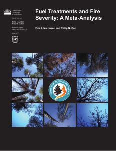 Fuel Treatments and Fire Severity: A Meta-Analysis United States