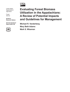Evaluating Forest Biomass Utilization in the Appalachians: A Review of Potential Impacts