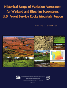 Historical Range of Variation Assessment for Wetland and Riparian Ecosystems,