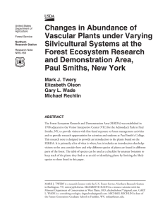 Changes in Abundance of Vascular Plants under Varying Silvicultural Systems at the