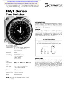 FM/1 Series Time Switches