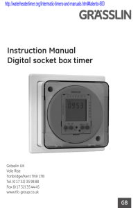 Instruction Manual Digital socket box timer