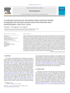 A weakening mechanism for intermediate-depth seismicity? Detailed