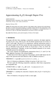Approximating K,(2)  through Degree Five t75