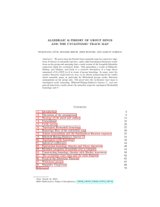 ALGEBRAIC K-THEORY OF GROUP RINGS AND THE CYCLOTOMIC TRACE MAP