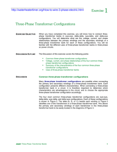 1 Exercise  Three-Phase Transformer Configurations
