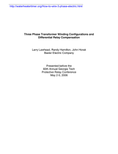 Three Phase Transformer Winding Configurations and Differential Relay Compensation