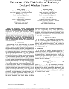 Estimation of the Distribution of Randomly Deployed Wireless Sensors Babar H. Khan,