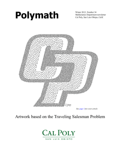 Polymath Artwork based on the Traveling Salesman Problem Winter 2013, Number 34