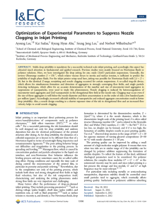 Optimization of Experimental Parameters to Suppress Nozzle Clogging in Inkjet Printing *