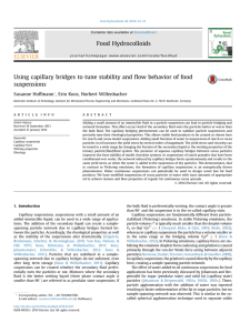 ﬂow behavior of food Using capillary bridges to tune stability and suspensions