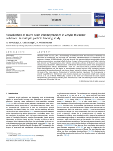 Visualization of micro-scale inhomogeneities in acrylic thickener