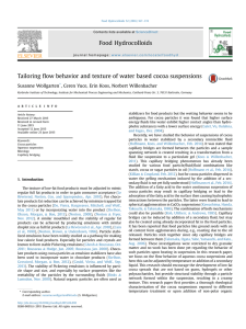 ﬂow behavior and texture of water based cocoa suspensions Tailoring Susanne Wollgarten