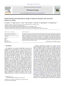 Experimental and theoretical study of electron density and structure R. Sæterli ,