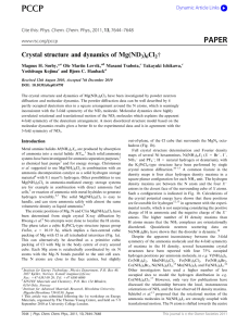 w Crystal structure and dynamics of Mg(ND ) Cl