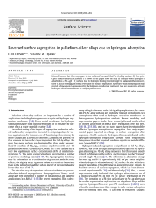 Reversed surface segregation in palladium-silver alloys due to hydrogen adsorption