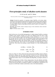 First-principles study of alkaline-earth alanates O. M. Løvvik and P. N. Molin