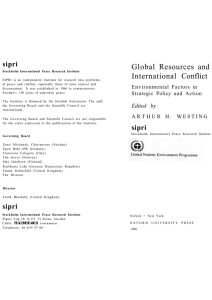 Global Resources and International Conflict sipri