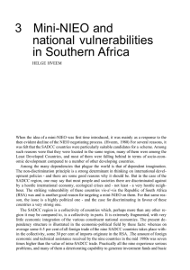 3 Mini-NIEO and national vulnerabilities in Southern Africa