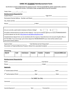 SABSC BC STUDENT Reimbursement Form