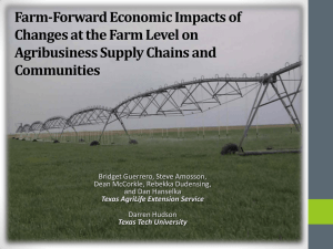 Farm-Forward Economic Impacts of Changes at the Farm Level on Communities