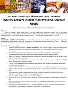 Industry Leaders Discuss Most Pressing Research  Needs  4th Annual University of Arizona Food Safety Conference 