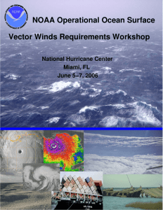NOAA Operational Ocean Surface Vector Winds Requirements Workshop National Hurricane Center Miami, FL