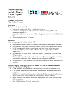 Nanotechnology Activity Guides: Liquid Crystal Sensors