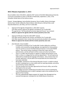 BUCC Minutes September 2, 2015