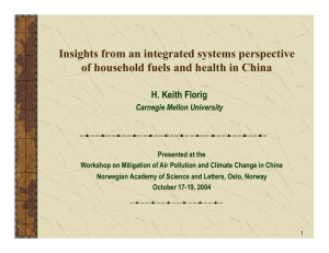 Insights from an integrated systems perspective H. Keith Florig Carnegie Mellon University