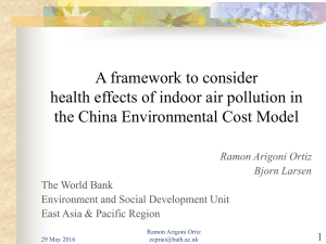 A framework to consider health effects of indoor air pollution in 1