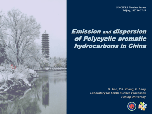 Emission dispersion of Polycyclic aromatic hydrocarbons in China