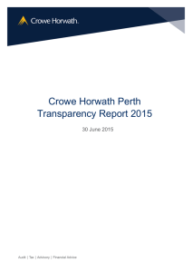 Crowe Horwath Perth Transparency Report 2015  30 June 2015