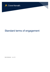 Standard terms of engagement  Date Published: