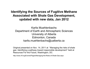Identifying the Sources of Fugitive Methane Associated with Shale Gas Development,