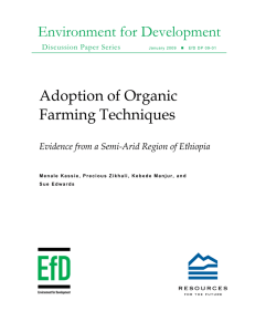 Environment for Development Adoption of Organic Farming Techniques