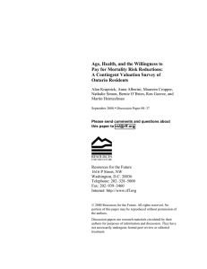 Age, Health, and the Willingness to Pay for Mortality Risk Reductions: