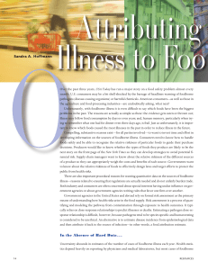 O Attributing  U.S. Foodborne Illness to Foo d Consumption Sandra A. Hoffmann