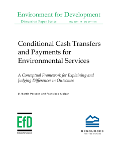 Environment for Development Conditional Cash Transfers and Payments for Environmental Services